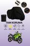 Black Rear Bag and Lock Incompatible Kawasaki Er-6 F Compatible Motorcycle Canvas