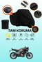 Black Rear Bag and Lock Compatible Husqvarna Svartpilen 125 Compatible Motorcycle Tarpaulin