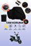 Black Rear Bag and Lock Compatible Kuba Space 50 Pro Compatible Motorcycle Tarpaulin