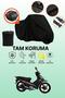 Black Rear Bag Compatible with Kuba Reiz 100 Compatible Motorcycle Tarpaulin