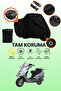 Black Rear Bag and Lock Compatible Bisan Pacific 150 Compatible Motorcycle Tarpaulin