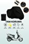 Black Rear Bag and Lock Non-Matching Sym Vs 150 Compatible Motorcycle Tarpaulin