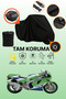 Black Tail Bag and Lock Compatible Kawasaki Zxr 750 Compatible Motorcycle Tarpaulin