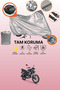 Gray Tail Bag and Lock Compatible Rks 125R Compatible Motorcycle Tarpaulin