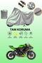 Gray Tail Bag and Lock Non-Matching Kawasaki Ninja 650 Compatible Motorcycle Tarpaulin