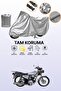 Gray Tail Bag and Lock Incompatible Kuba Cheetah 150R Compatible Motorcycle Tarpaulin