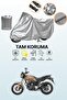 Gray Tail Bag and Lock Mismatched Hero Xpulse 200t Compatible Motorcycle Tarpaulin