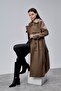 Light Brown Regular Windbreaker Detailed Cashmere Coat - 8