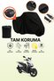 Black Rear Bag Compatible with Kymco Agility Delivery 125I Compatible Motorcycle Tarpaulin