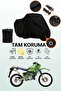 Black Compatible with Lock Kawasaki Kmx 125 Compatible Motorcycle Tarpaulin