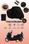 Black Rear Bag and Lock Compatible Mondial 250 Buffalo Compatible Motorcycle Tarpaulin