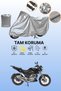 Gray Tail Bag and Lock Non-Compatible Mondial 150 Z-One Compatible Motorcycle Tarpaulin