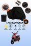 Black Rear Bag and Lock Compatible Mondial 150 Mash Compatible Motorcycle Tarpaulin