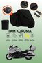 Black Tail Bag Compatible with Bmw K 1600 Grand America Compatible Motorcycle Tarpaulin