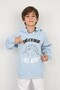 Three Yarns Ş Fleece-Lined B Printed Hooded Boy's Casual Sweatshirt