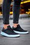 Rlx-040 C-Rey Men's Casual Lace-Up Leather Sports Sneaker Shoes Cbt - Black - 3