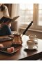 Wooden Handle Embroidered Copper Coffee Pot for 4 People - 4