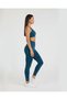 Women Seamless Shaping / Sculpting Athlete Set – High Waist Push-Up Leggings + Bra (Petrol Blue)