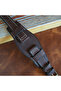 16mm Compatible Dark Brown Bund Leather Watch Band Real Leather Watch Strap