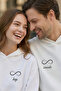 Women/Men 100% Cotton'Everlasting Love' Printed Soft Textured Valentine's Day Combination Sweatshirt