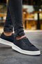 Yg2401 Laiva Men's Casual Lace-Up Leather Sports Sneaker Shoes Cbt - Black - 3