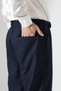 Men's Luxury Viscose Winter Shalwar Trousers with Pockets, Relaxed Fit, Elastic Waist, Vigüre Texture - Navy Blue (Ihvn) - 7
