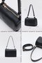 Black D47 Single Compartment Adjustable Strap Daily Minimal Baguette Hand and Shoulder Women's Bag - 5