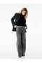 Loose Fit Buttoned Pocket Washable Gray Women's Jean Trousers 6Wal40178Md - 2
