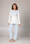 New Season Self-Patterned Winter Dressing Gown Double-Breasted Lace Detailed Maternity Pajama Set - 4