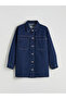 Indigo Shirt Collar Women's Jean Jacket - 5