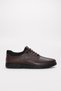 Brown Inside and Outside Genuine Leather Lace-Up Thermo Sole Casual Men's Shoes Tg091611312513 - 4