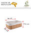 Bamboo Organizer Basket Large Size Multi-Purpose Bathroom Kitchen Cabinet Organizer Stylish Durable - 3