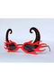 Black Horned Red Color Flame Party Glasses 21X10Cm - 4