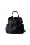 Kitty Leather Mother Baby Care Backpack 7271 Black