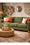 Satin Elegance and Modern Lines: Set of 2 Decorative Throw Pillow Covers - Orange & Ecru - 3