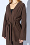Coffee Soft Textured Thessaloniki Fabric Kimono Set |   Mkw1810392-1 - 5