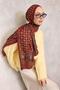 شال فيسكوز عضوي من فلوش بنمط حبل مزخرف 75x195