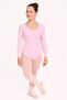 Pink Long Sleeve Ballet Leotard-Adult