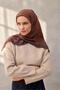 Viscose Velora Scarf Four Seasons Dark Brown 90X90 - 3