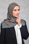 Viscose Velora Scarf with Clover Pattern in Petrol Blue, 90X90 - 5