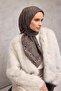 Viscose Velora Scarf Four Seasons Chain Pattern Army Green 90X90 - 4