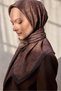 Viscose Velora Scarf Four Seasons Mixed Pattern Bitter Dark Brown 90X90 - 5