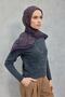 Viscose Velora Scarf Four Seasons Dark Plum 90X90 - 2