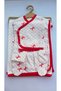 Red Bow Baby Girl Newborn Cotton Combed Cotton 7 Piece Hospital Release Zibin Set - 5