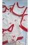 Red Bow Baby Girl Newborn Cotton Combed Cotton 7 Piece Hospital Release Zibin Set - 4