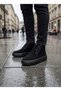 Black Suede Fur Lined Lace up Light Sole Style Men's Sports Boots Tge230700 - 2