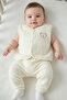 Baby Cotton Embroidered Colorful Quilted Y Vest Set Double Set