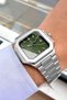 Oriijinal Hediyelik Calendar Men's Wristwatch Silver Color Steel Cord 3 Atm Water Resistant Hme2078C4 - 4