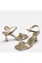 Large Size Women's Single Strap Heel Sandals 41-42-43-44 Gold - 4