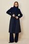 Belted Quilted Detail Coat 90534